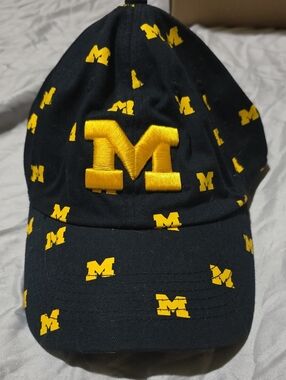 Black and Yellow 'M' Embroidered Baseball Cap